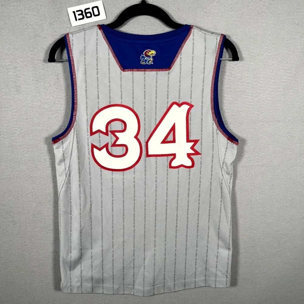 Kansas Jayhawks‎ 34# Paul Pierce Tank Top Mens M Gray Adidas Basketball Sports
